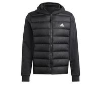 adidas Hombre Essentials Hybrid Down Hooded Jacket, Black, XXL