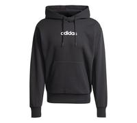 adidas Hombre Essentials Linear Fleece Hoodie, Black/White, L