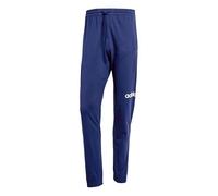 adidas Hombre Essentials Linear Single Jersey Pant, Dark Blue/White, L