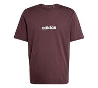 adidas Hombre Essentials Linear Single Jersey tee, Aurora Ruby/White, S
