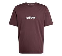 adidas Hombre Essentials Linear Single Jersey tee, Aurora Ruby/White, S