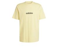 adidas Hombre Essentials Linear Single Jersey tee, Powder Yellow/Black, XL