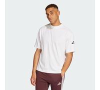adidas Hombre Essentials Lose Fit Three Bar Shirt, White/Black, XXL