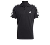 Adidas Hombre Essentials Piqué Embroidered Small Logo 3-Stripes Polo Shirt, Black/White, XL