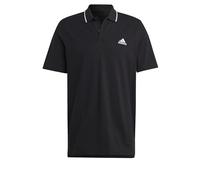 adidas Hombre Essentials Piqué Small Logo Polo Shirt, Black, XL