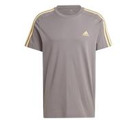 adidas Hombre Essentials Single Jersey 3-Stripes Tee, charcoal, S