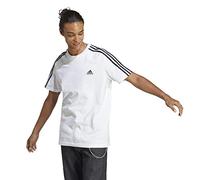 Essentials Single Jersey 3-Stripes Camiseta De Manga Corta Hombres , color:blanco , talla:XL adidas