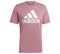 adidas Hombre Essentials Single Jersey Big Logo tee, preloved Crimson/White, S