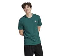 adidas Hombre Essentials Single Jersey Embroidered Small Logo Tee, Collegiate Green, L