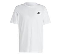 adidas Hombre Essentials Single Jersey Embroidered Small Logo Tee, White, S