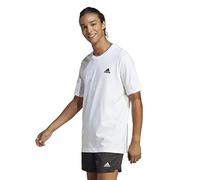 adidas Hombre Essentials Single Jersey Embroidered Small Logo Tee, White, S