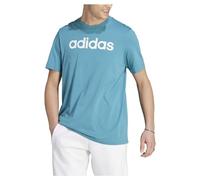 adidas Hombre Essentials Single Jersey Linear Embroidered Logo Tee, arctic fusion, L