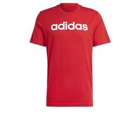 adidas Hombre Essentials Single Jersey Linear Embroidered Logo tee, Better Scarlet, S Tall