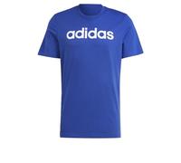 adidas Hombre Essentials Single Jersey Linear Embroidered Logo tee, Semi Lucid Blue, S