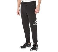 adidas Hombre Essentials Single Jersey Tapered Elasticized Cuff Logo Pants, Black, S
