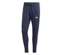 adidas Hombre Essentials Single Jersey Tapered Open Hem 3-Stripes Pants, legend ink/white, L