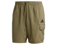 adidas Hombre Essentials Small Logo Cargo Chelsea Short Shorts, Olive Strata/Black, S