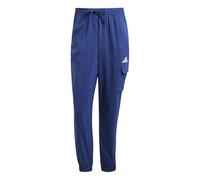 adidas Hombre Essentials Small Logo CARGP Pant, Dark Blue/White, L