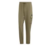 adidas Uomo Essentials Small Logo CARGP Pant, Olive Strata/Black, S