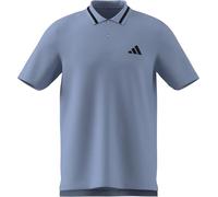 adidas Hombre Essentials Small Logo Pique Polo Shirt, Glow Blue/Black, M
