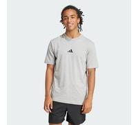 adidas Hombre Essentials Small Logo Single Jersey Shirt, Medium Grey Heather/Black, S