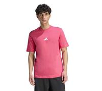adidas Hombre Essentials Small Logo Single Jersey Shirt, Power Pink/White, 3XL