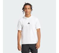 adidas Hombre Essentials Small Logo Single Jersey Shirt, White/Black, S