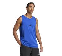 adidas Hombre Essentials Small Logo Single Jersey Tank Top Shirt, Team Royal Blue/Black, M