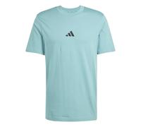 Adidas Hombre Essentials Small Logo Single Jersey tee, Powder Teal/Black, M