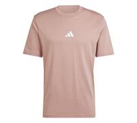 adidas Hombre Essentials Small Logo Single Jersey tee, Warm Clay/White, L