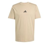 adidas Hombre Essentials Small Logo Single Jersey tee, Warm Sandstone/Black, M