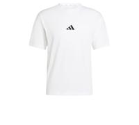 adidas Hombre Essentials Small Logo Single Jersey tee, White/Black, M