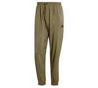 adidas Hombre Essentials Small Logo Stanford Pant Elasticated, Olive Strata/Black, L