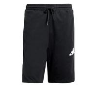 adidas Hombre Essentials Three Stripes Single Jersey Short 10IN, Black/White, M Tall