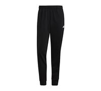 adidas Hombre Essentials Warm-Up Tapered 3-Stripes Track Pants, Black / White, XXL