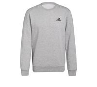 adidas Hombre FEELCOZY ESSENTIALS FLEECE SWEATSHIRT , Medium Grey Heather / Black, M