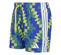 adidas Hombre Football-Inspired Graphic Swim 5 Inch Swimwear, Bright Yellow/White, XS