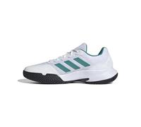 adidas Hombre Gamecourt 2.0 Tennis Shoes, FTWR White/Pure Teal/Core Black, 38 2/3 EU