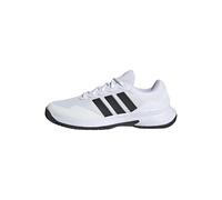 adidas Hombre GAMECOURT 2 Tennis Shoes, FTWR White/Core Black/Silver Met., 44 EU