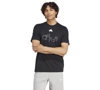 adidas Camiseta de hombre Graphic Print Fleece adidas. Negro / Gris oscuro L