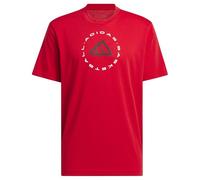 adidas Hombre Hoops Emblem Graphic tee, Better Scarlet, XS