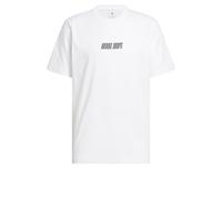adidas Hombre Hoops Graphic tee, White/Black, S