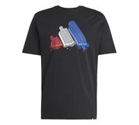 adidas Hombre Lounge Ice Graphic T-Shirt, Black, XL