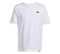 adidas Hombre Lounge Slide Graphic T-Shirt, White, S