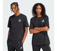 adidas Hombre Lounge Slides Graphic Pocket T-Shirt, Black, M