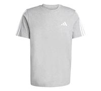 adidas Hombre Men 3-Stripes T-Shirt, Medium Grey Heather, L