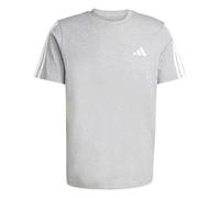 adidas Hombre Men 3-Stripes T-Shirt, Medium Grey Heather, L
