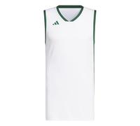 adidas Hombre Mens Pulse Speed Bball Jersey Shirt, White/Team Dark Green, L