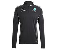 adidas Hombre Mercedes - AMG Petronas Formula One Team Mechanics Top Men, Black/Reflective Silver, S