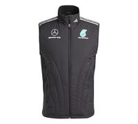 adidas Hombre MERCEDES - AMG PETRONAS FORMULA ONE TEAM MECHANICS VEST MEN, Black/Reflective Silver, XL